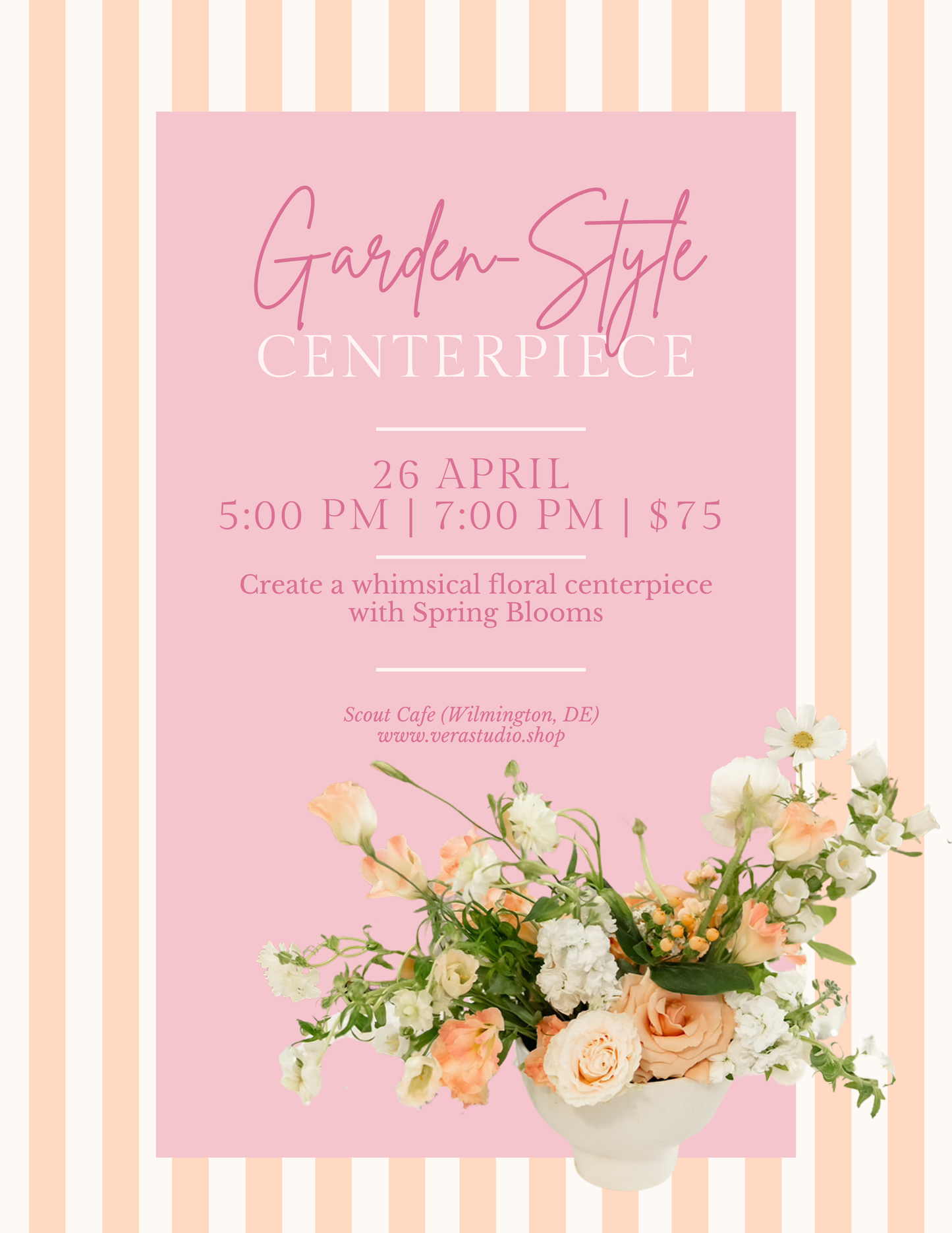 Spring Garden-Style Centerpiece Workshop at Scout Cafe