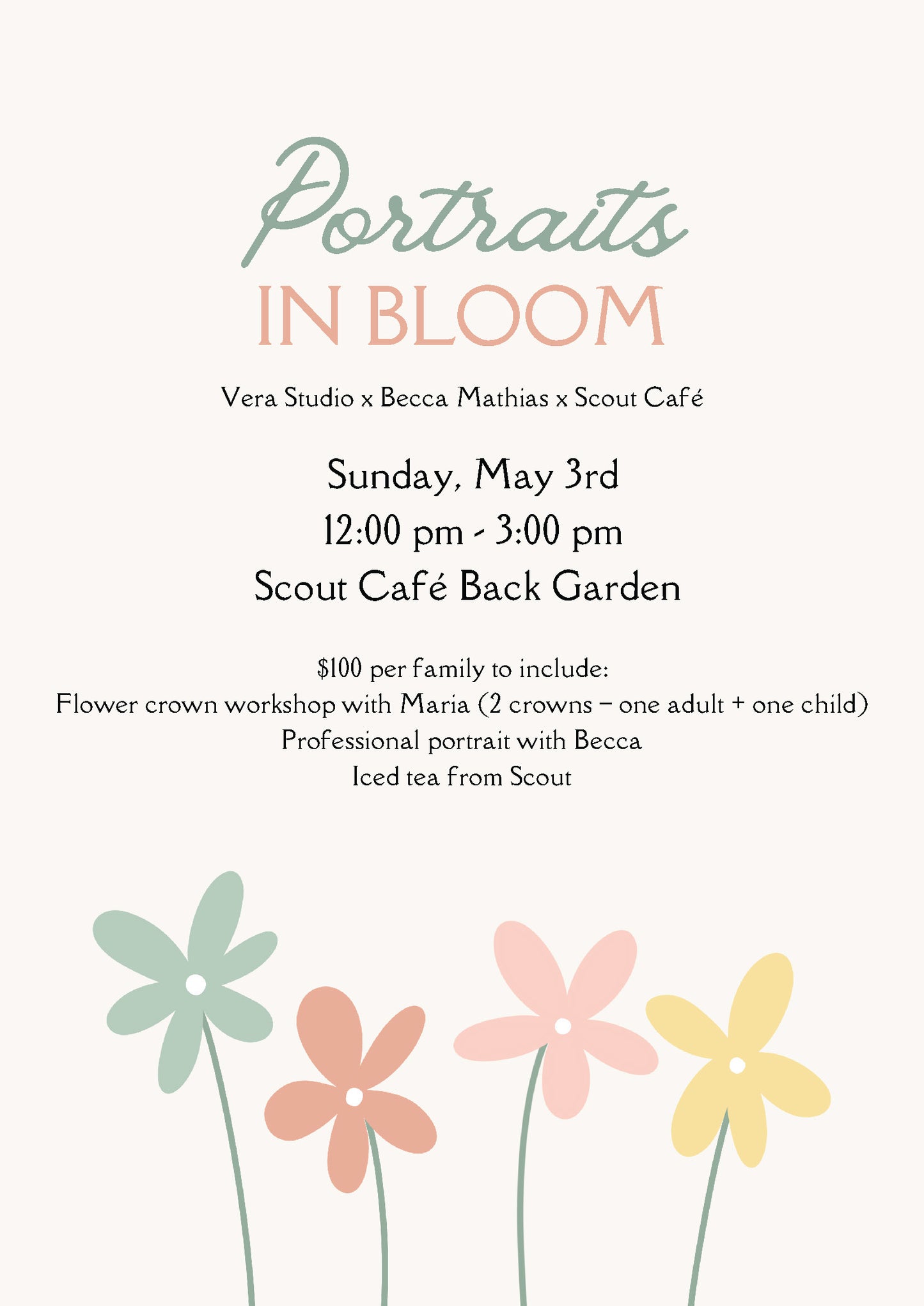 Portraits in Bloom at Scout Cafe