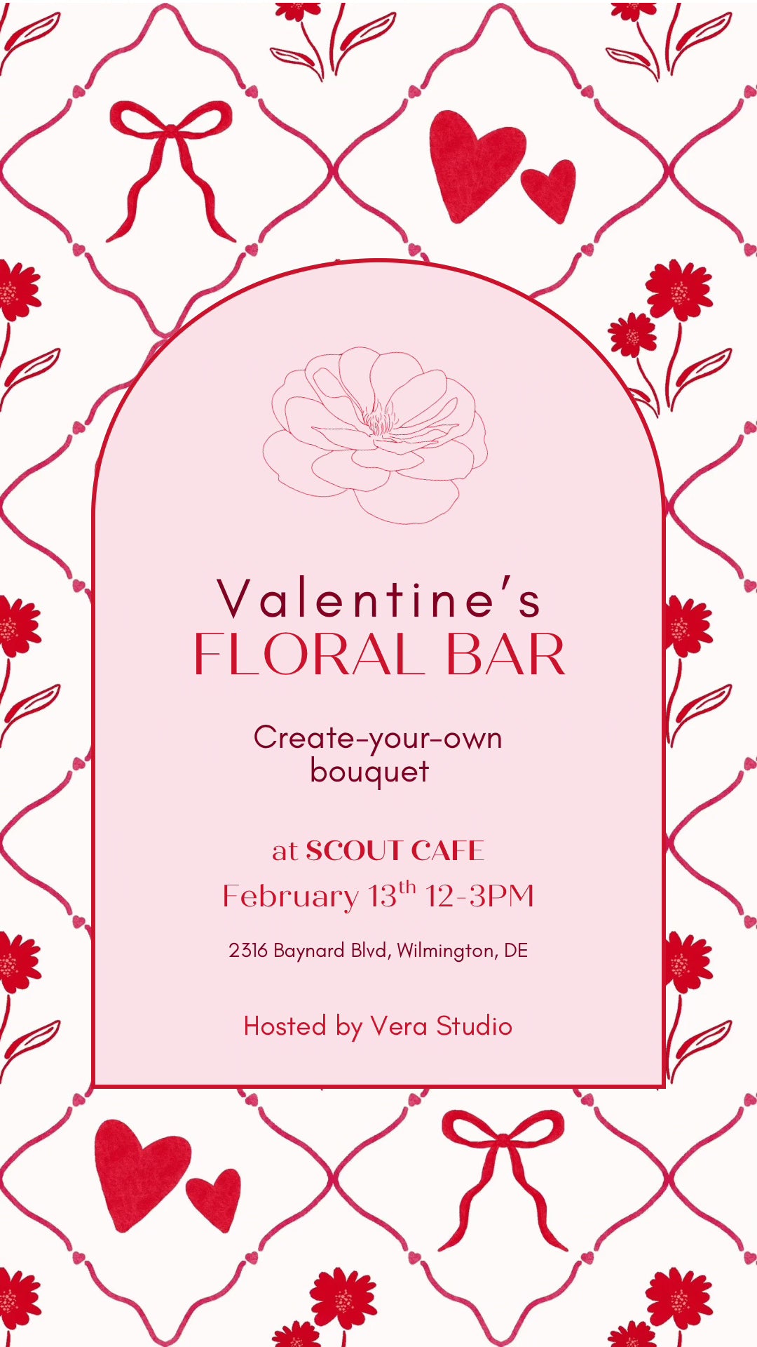 Valentine’s Floral Bar at Scout Cafe