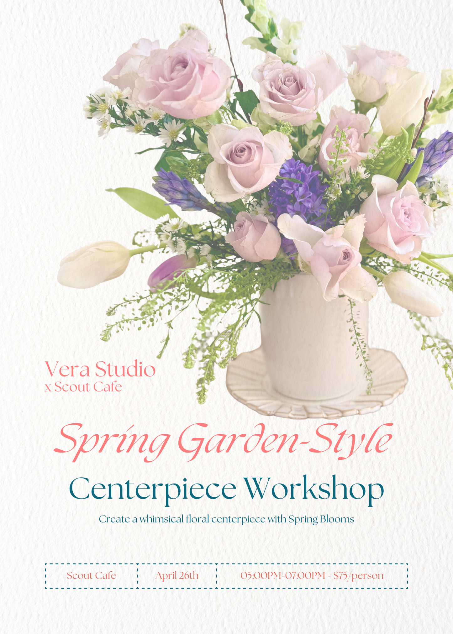 Spring Garden-Style Centerpiece Workshop at Scout Cafe