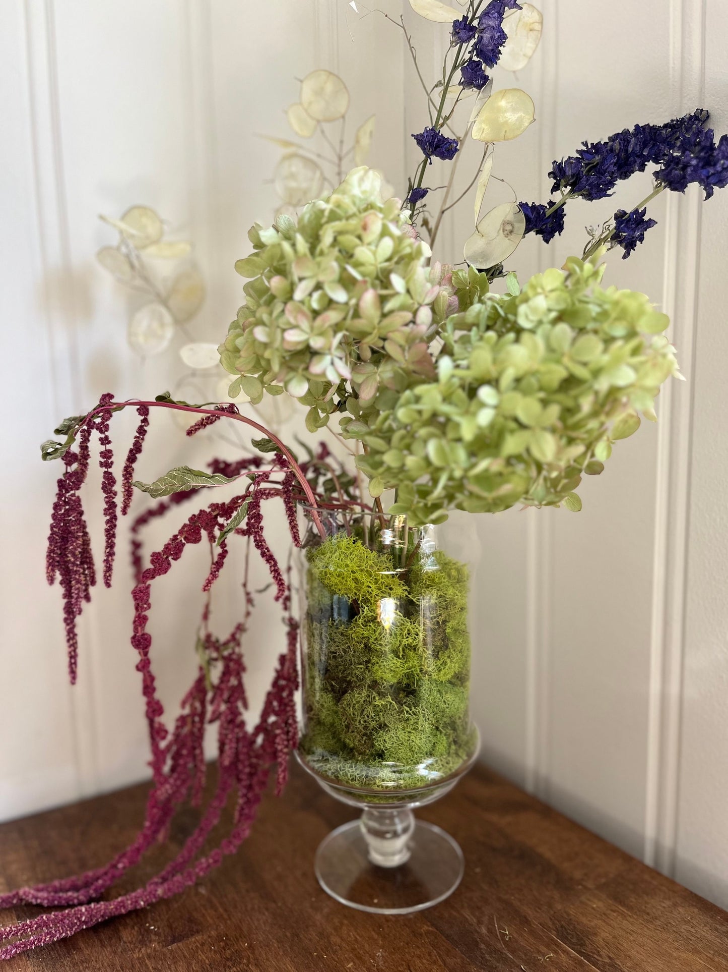 Whimsical Ikebana - dried flower arrangement - floral home decor