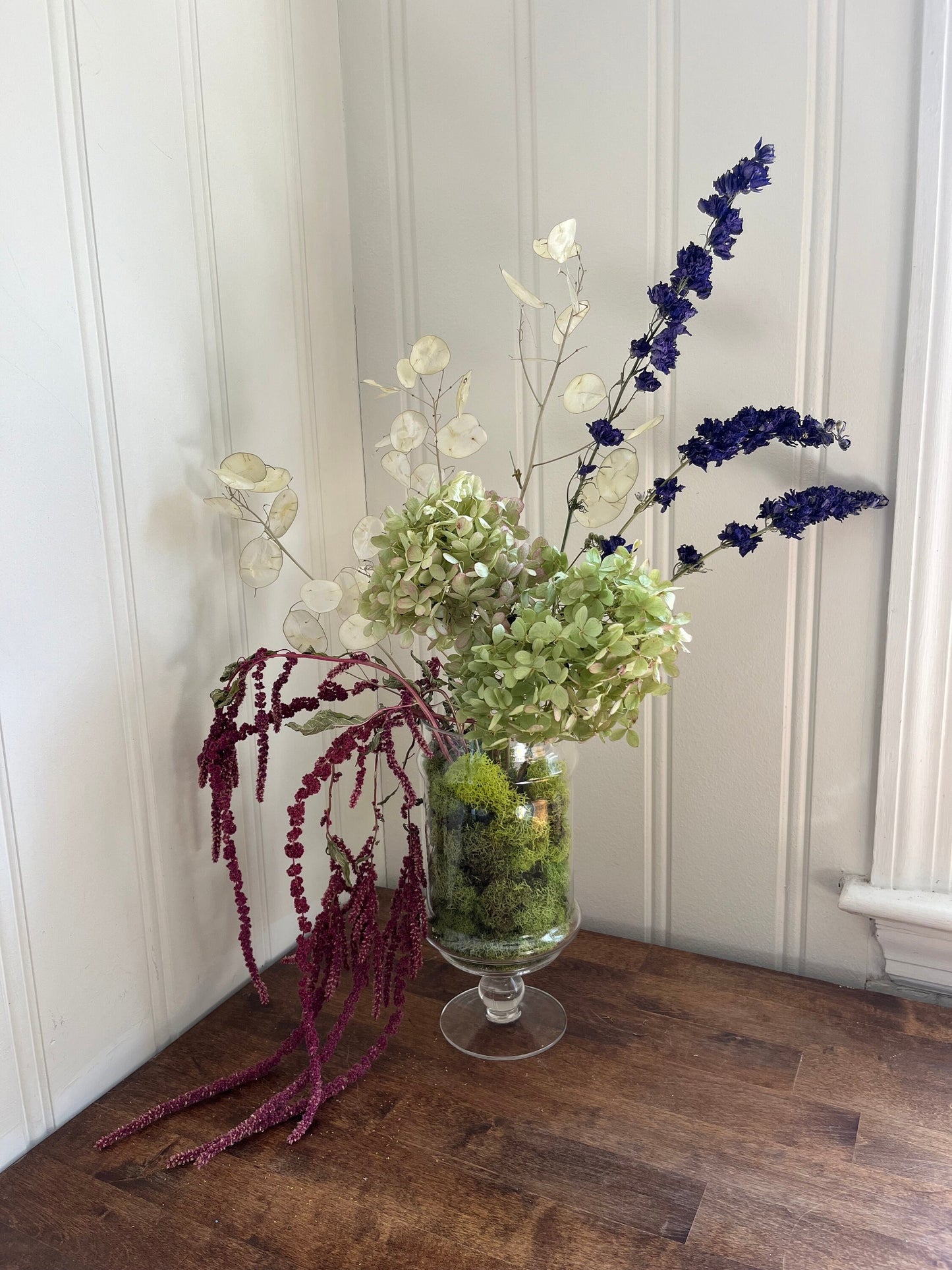 Whimsical Ikebana - dried flower arrangement - floral home decor