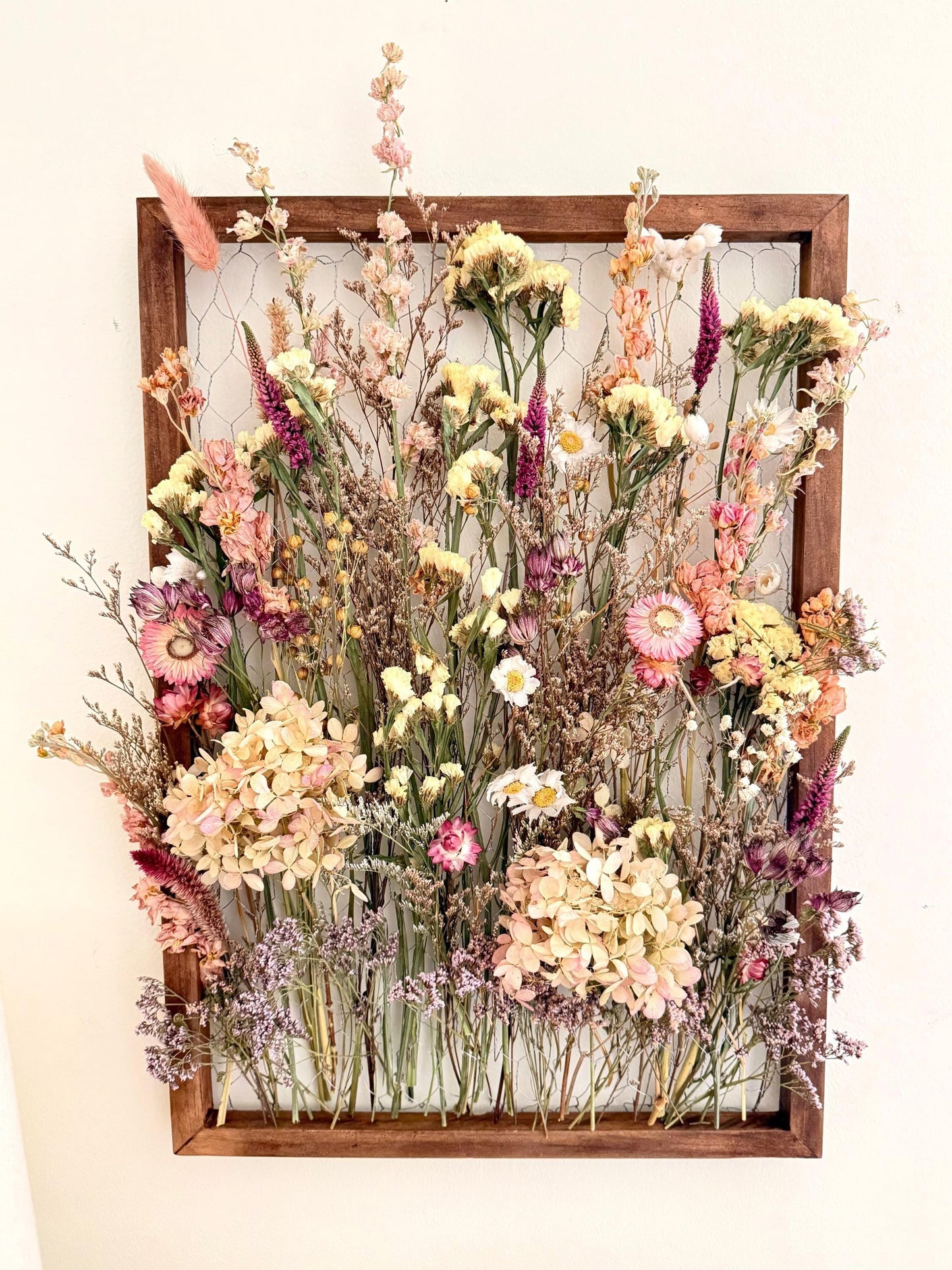 The Harvest - Botanical Frame - dried flowers wall art