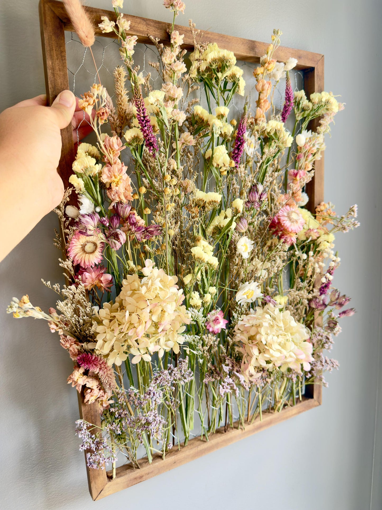 The Harvest - Botanical Frame - dried flowers wall art