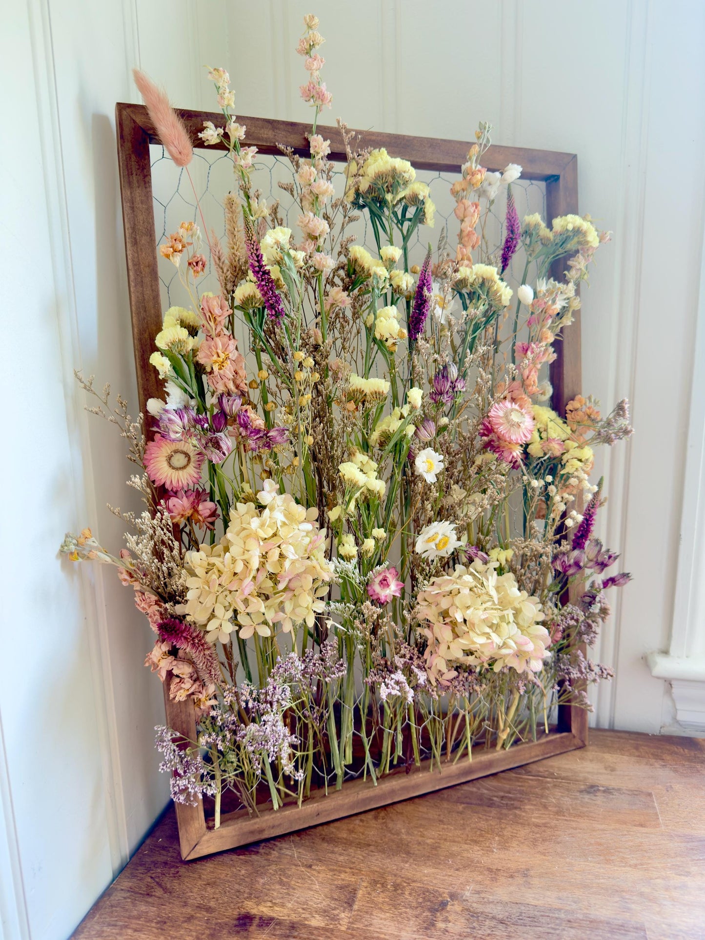 The Harvest - Botanical Frame - dried flowers wall art