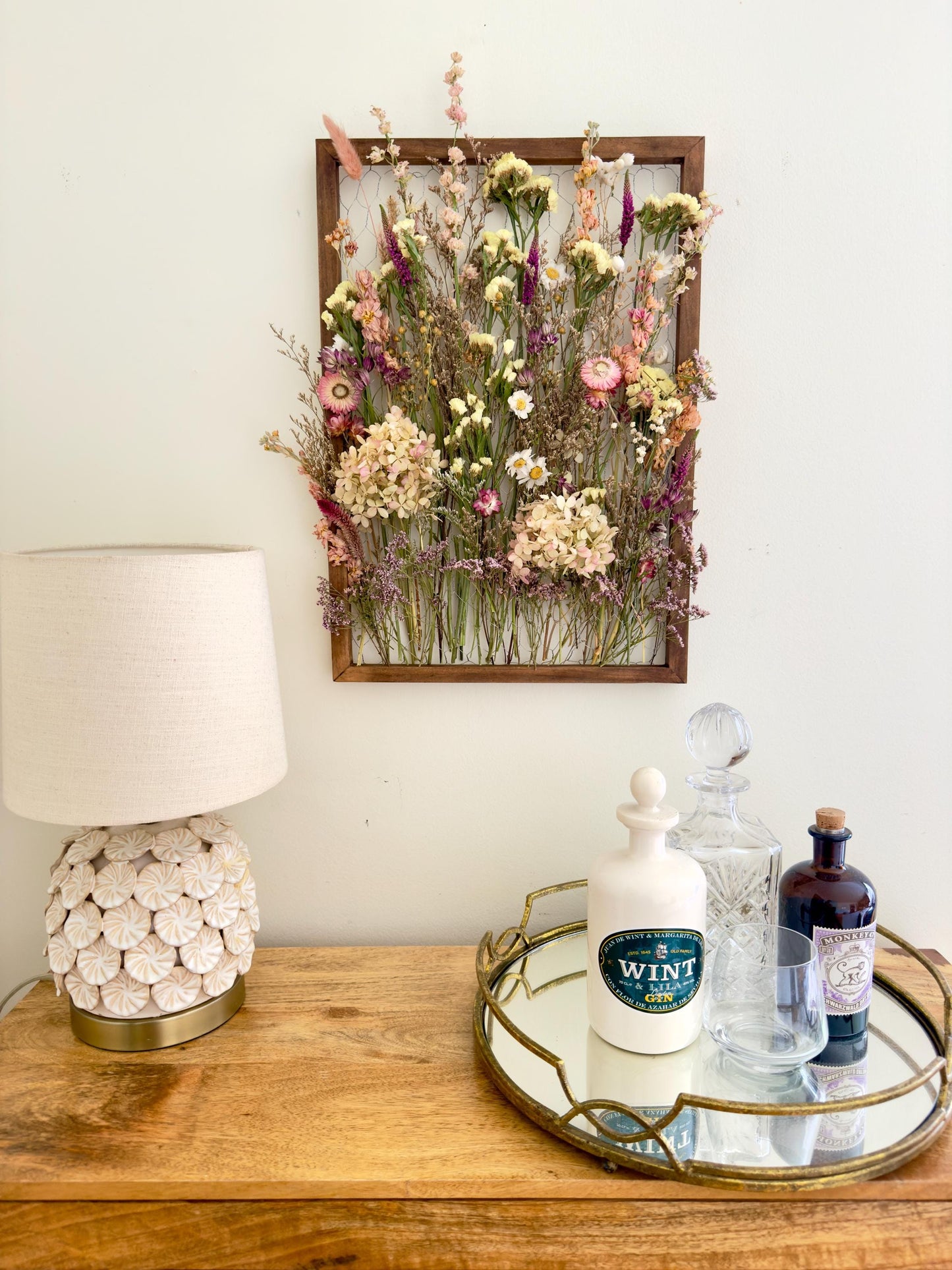 The Harvest - Botanical Frame - dried flowers wall art