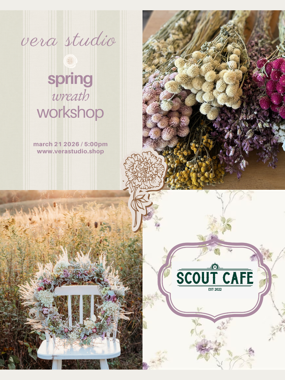 Spring Wreath Workshop at Scout Cafe