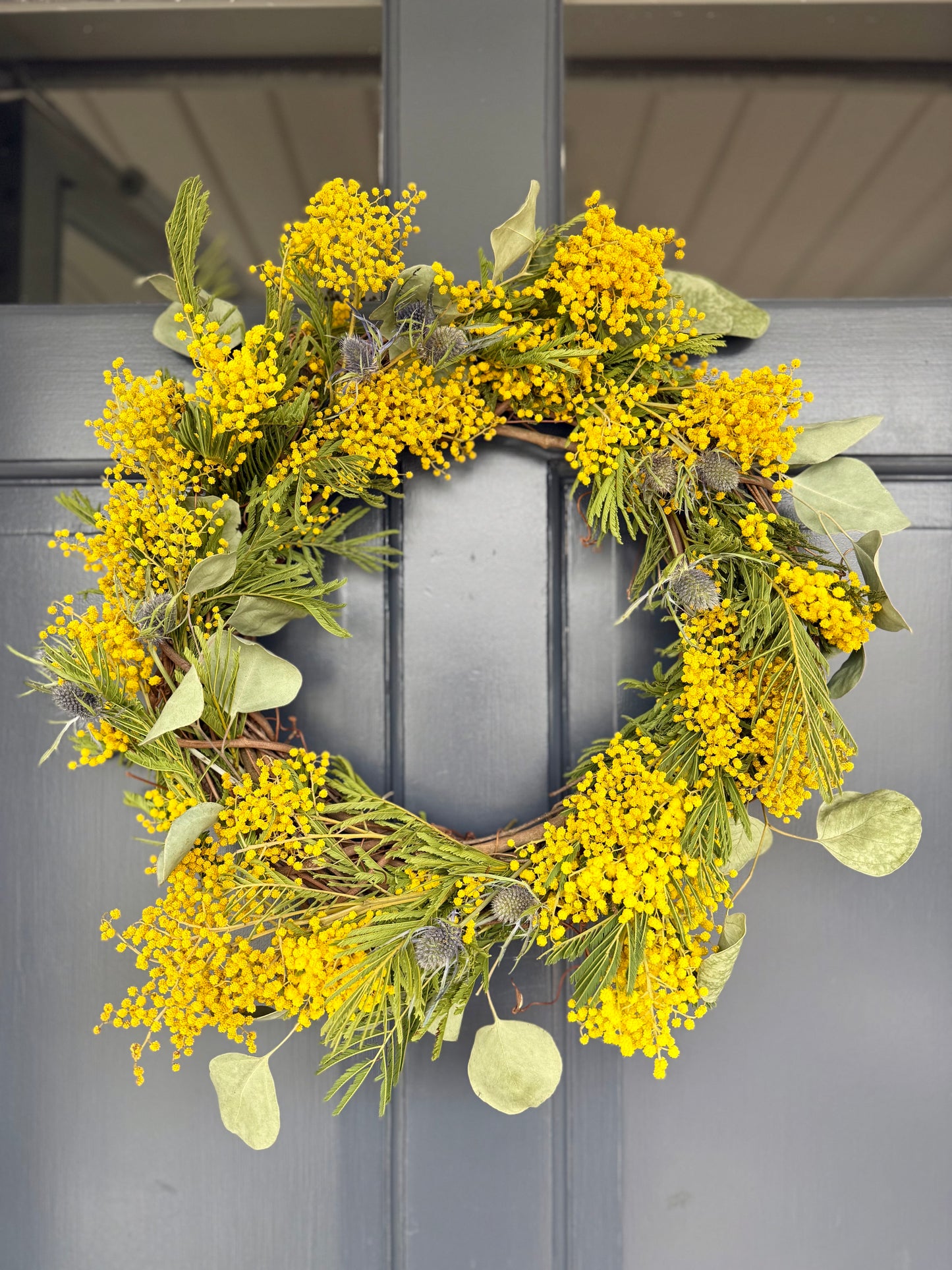 Preserved Mimosa Wreath