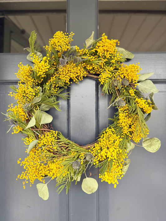 Preserved Mimosa Wreath