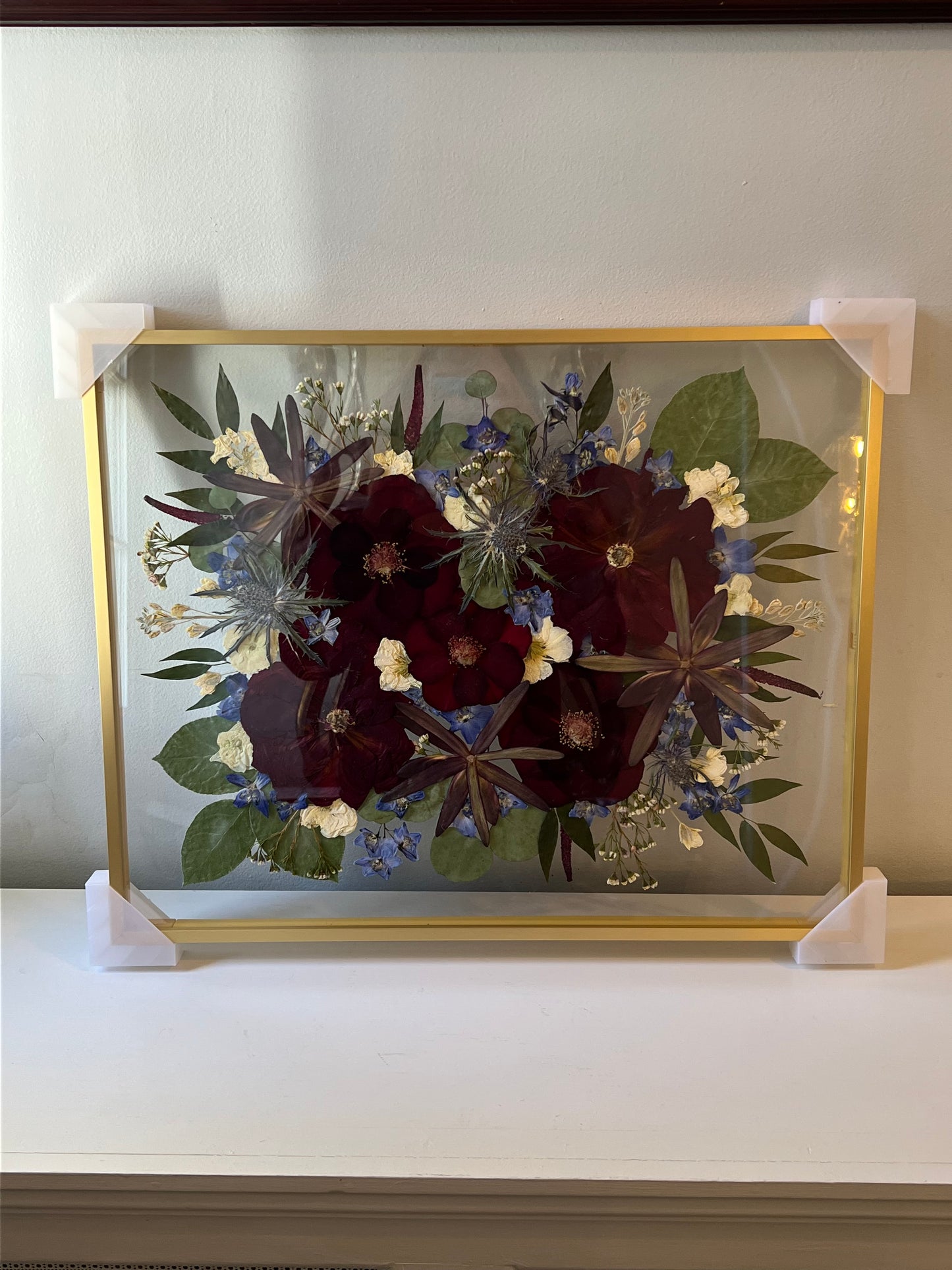 Custom Pressed Bouquet Frame - Preserved Wedding Bouquet - Floral Preservation