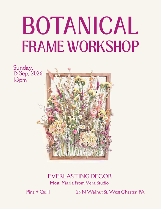 Botanical Frame Workshop at Pine + Quill