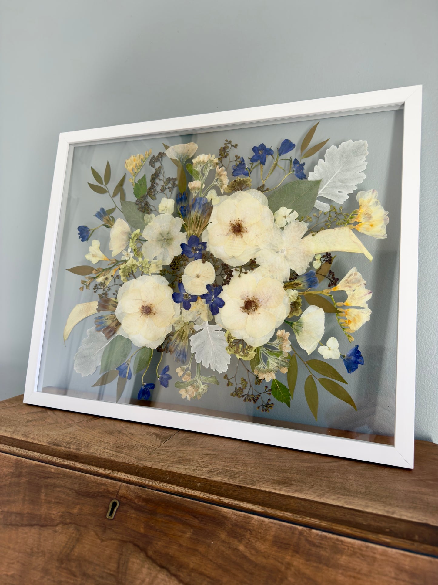 Custom Pressed Bouquet Frame - Preserved Wedding Bouquet - Floral Preservation