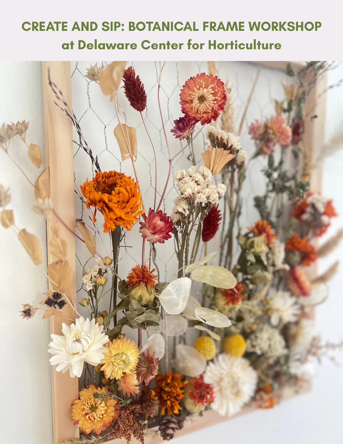 Create and Sip: Botanical Frame Workshop at DCFH