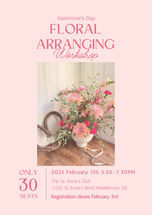 Valentine’s Day Floral Arranging Workshop at St. Anne’s Club