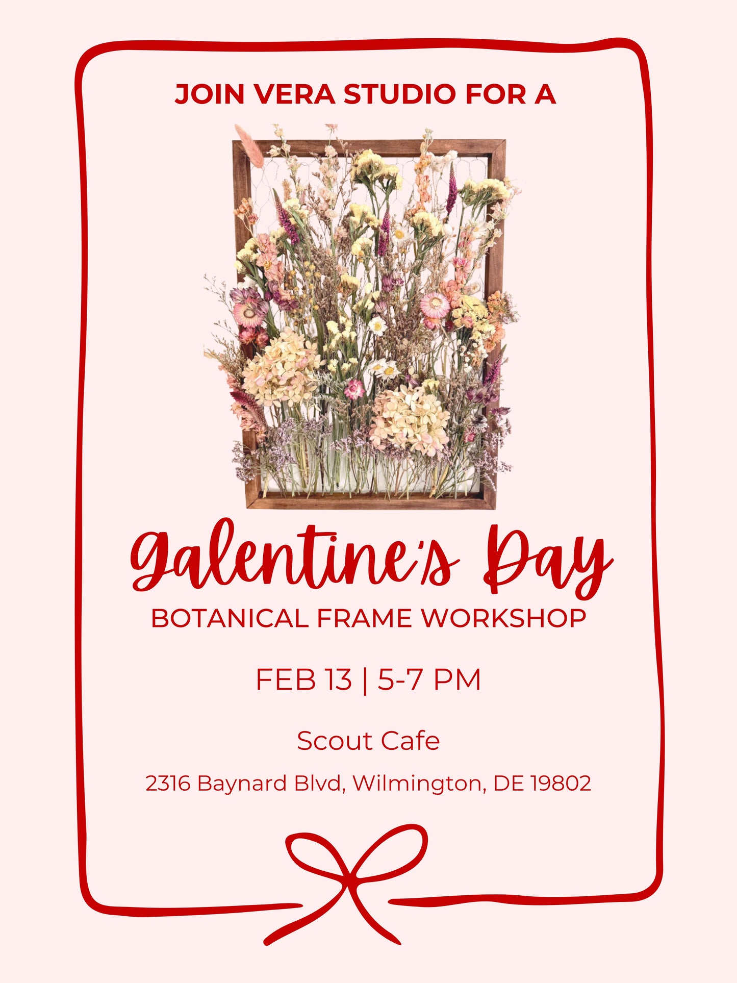 Galentine’s Day Botanical Frame Workshop at Scout Cafe