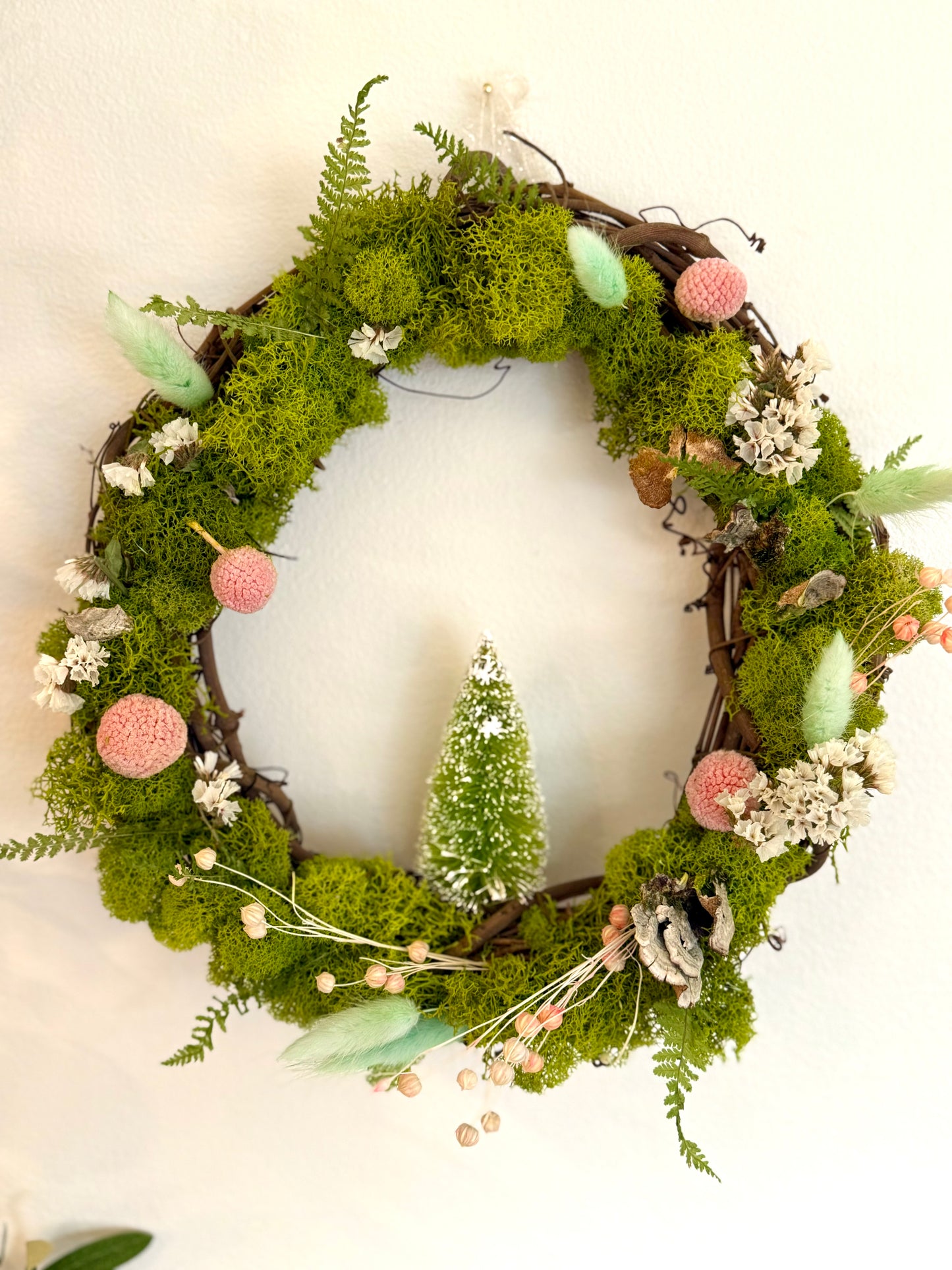 The Whispering Woods Wreath - Dried and preserved flowers wreath - Holiday wall decor