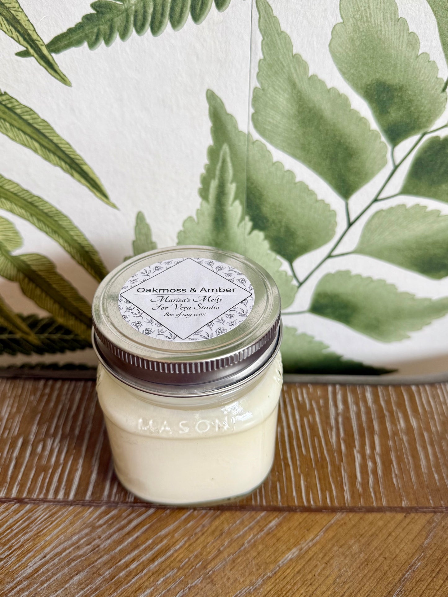 Oakmoss & Amber - Marisa's Melts for Vera Studio - 8oz Soy Wax Candle