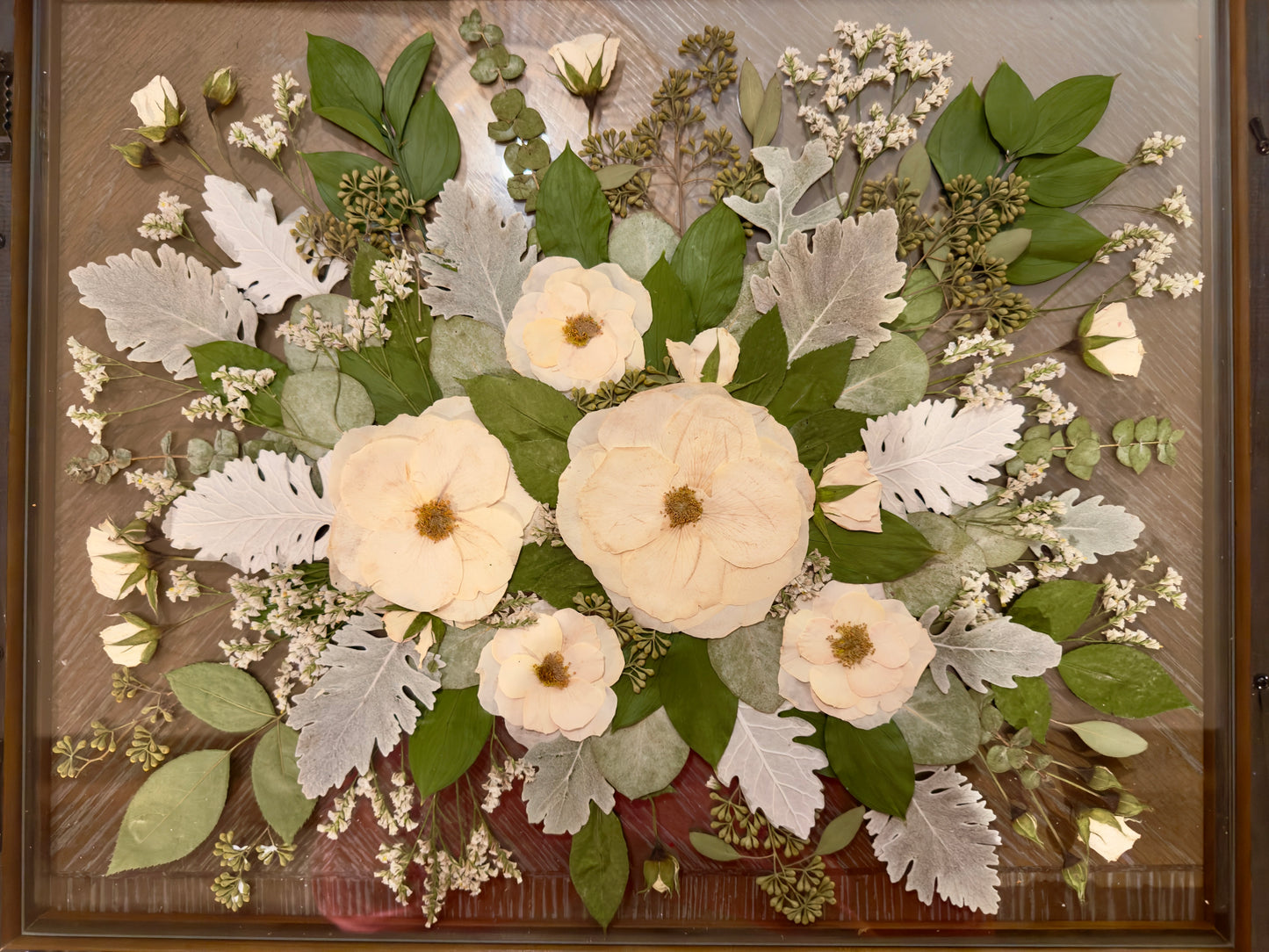 Floral Preservation - Custom pressed bouquet frame - bridal bouquet preservation