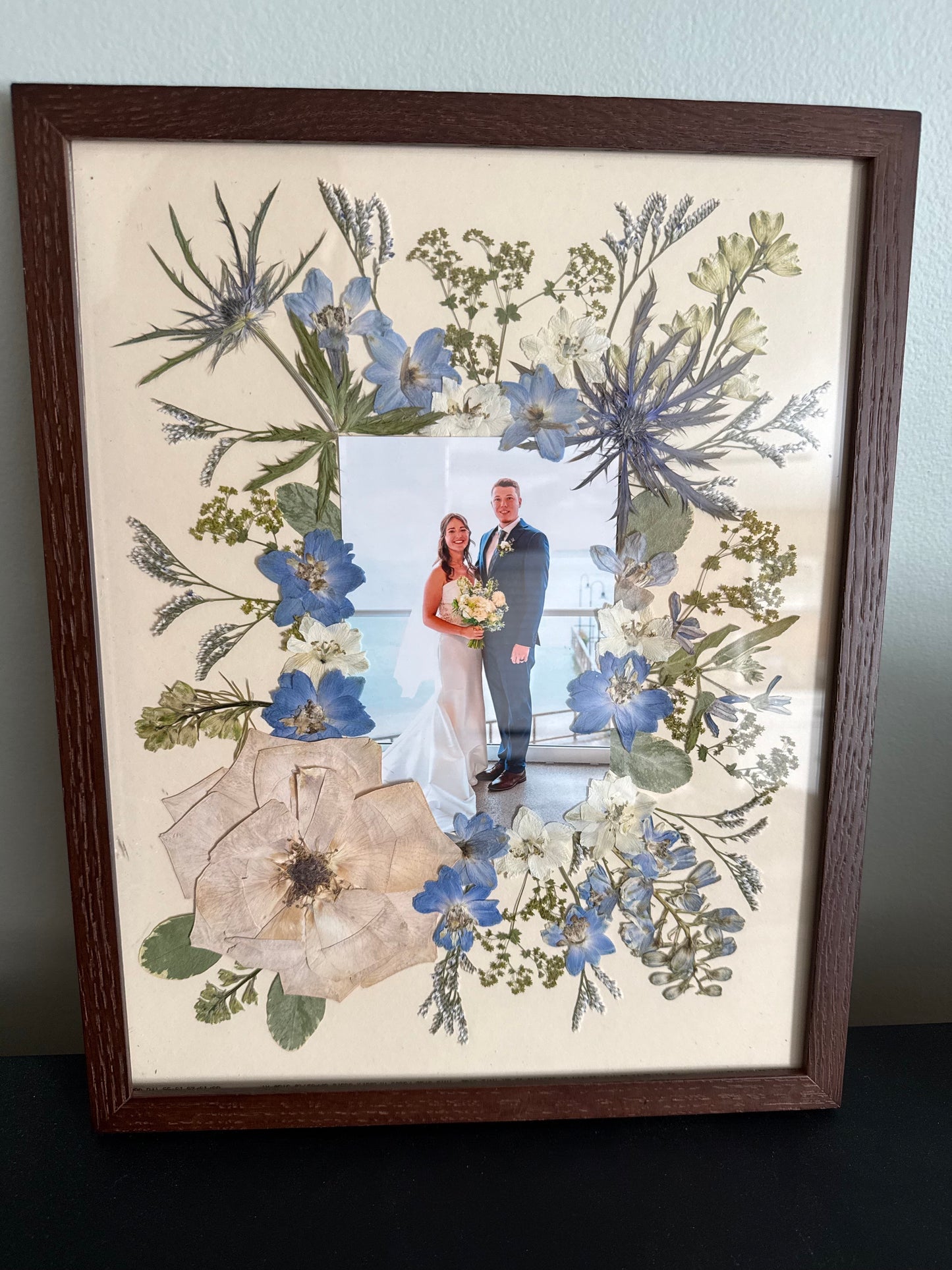 Floral Preservation - Custom pressed bouquet frame - bridal bouquet preservation