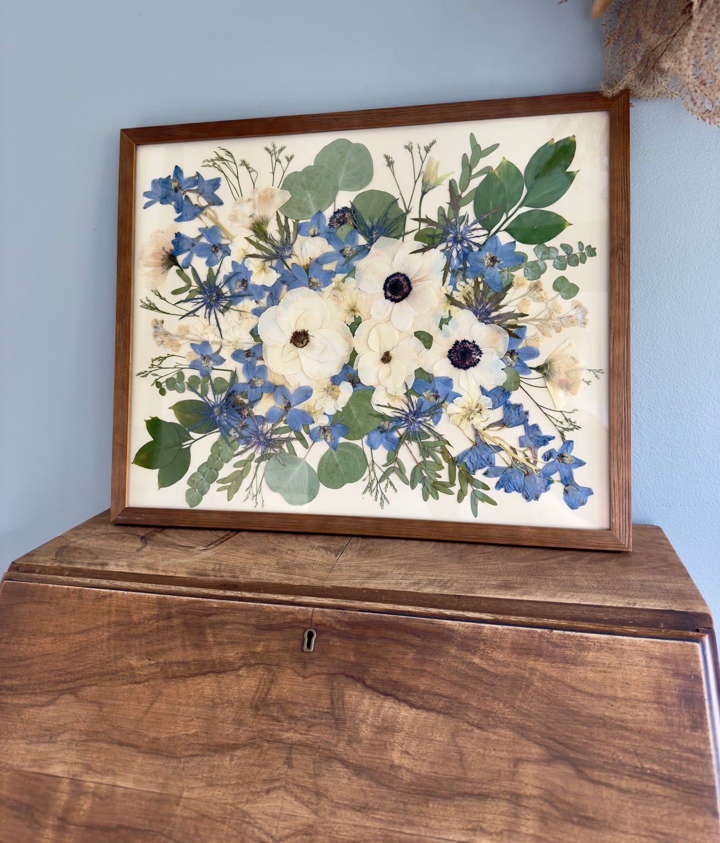 Floral Preservation - Custom pressed bouquet frame - bridal bouquet preservation