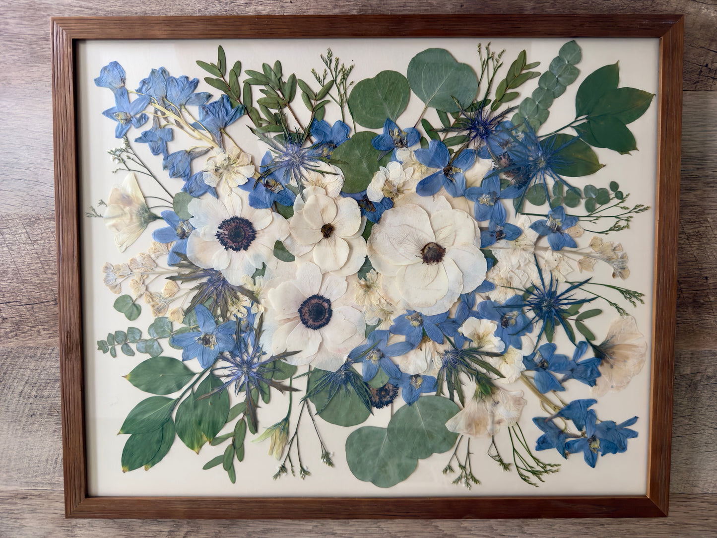 Floral Preservation - Custom pressed bouquet frame - bridal bouquet preservation
