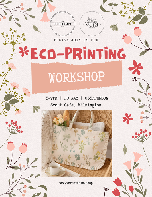 Eco-printing workshop at Scout Cafe