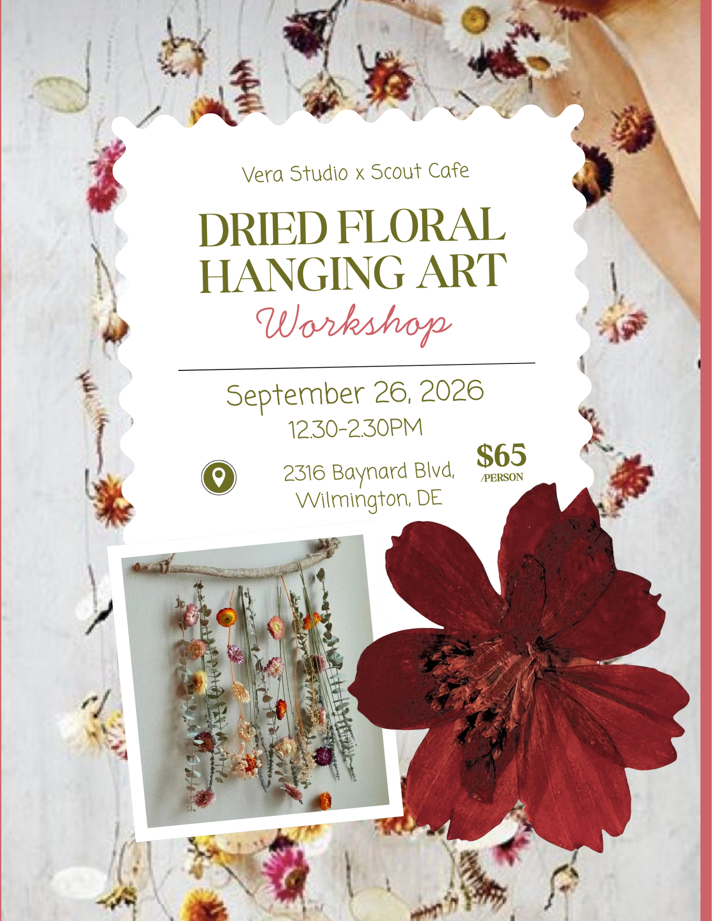 Dried Floral Hanging Art Workshop