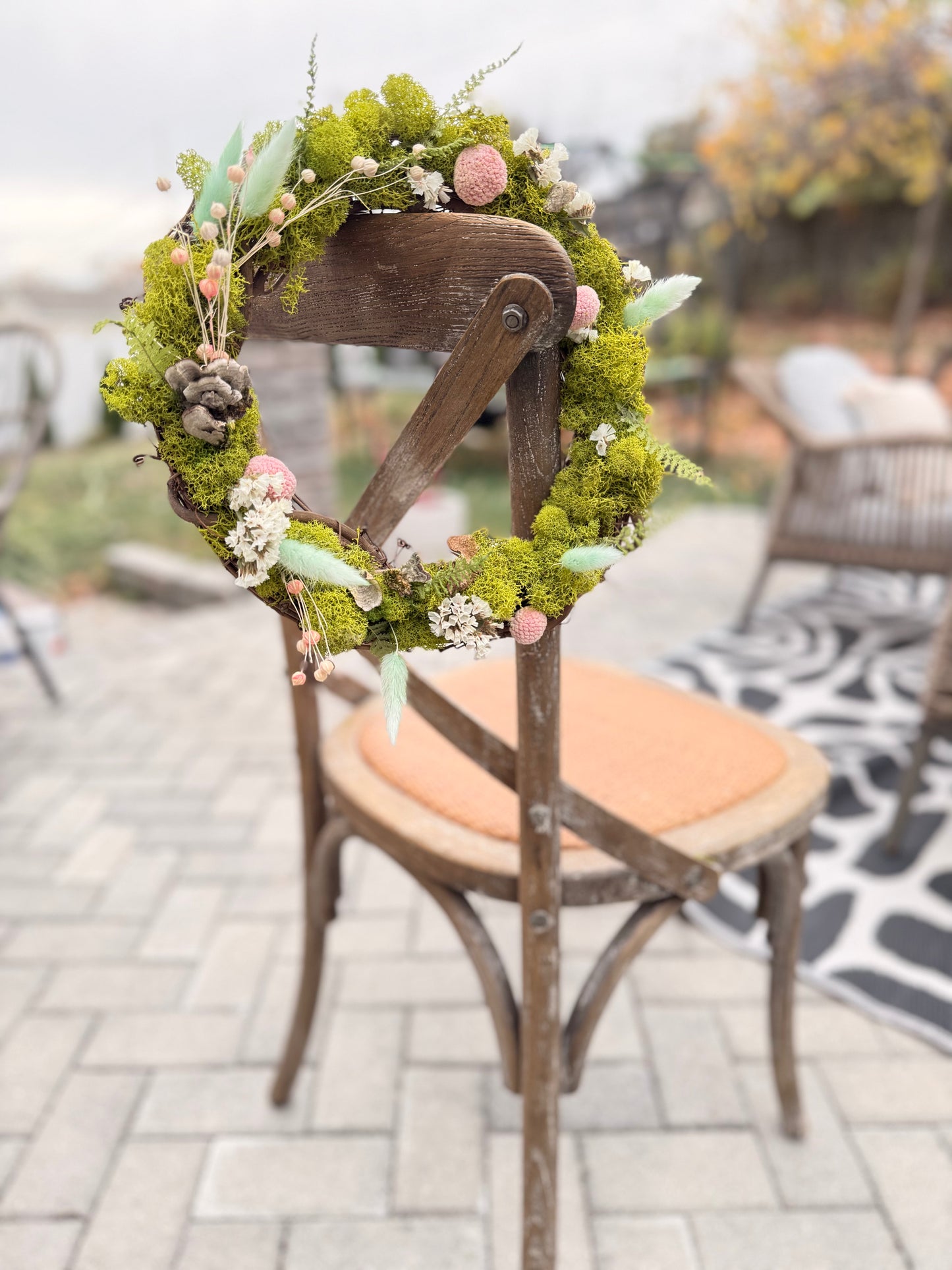 The Whispering Woods Wreath - Dried and preserved flowers wreath - Holiday wall decor