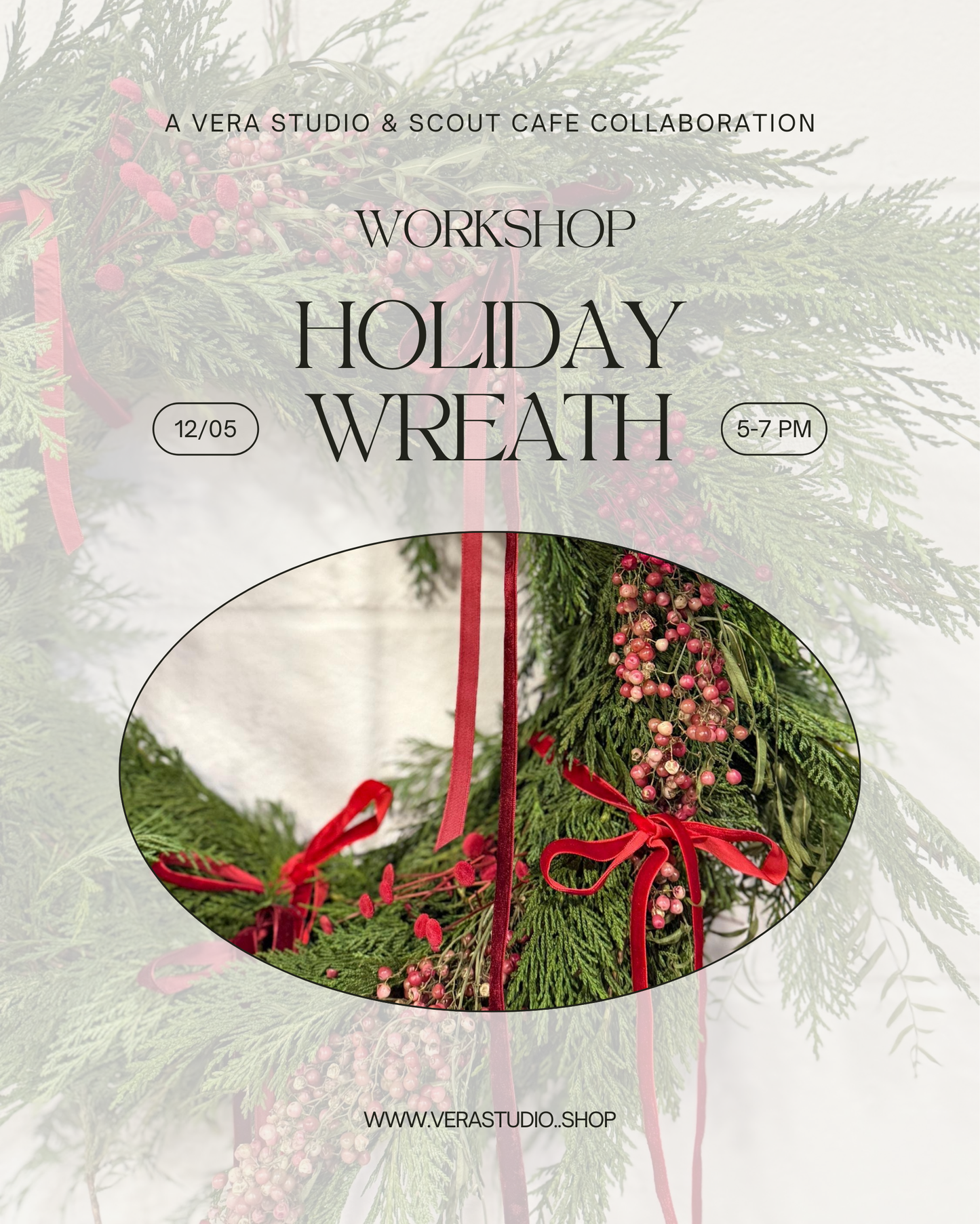Holiday Wreath Workshop at Scout Cafe