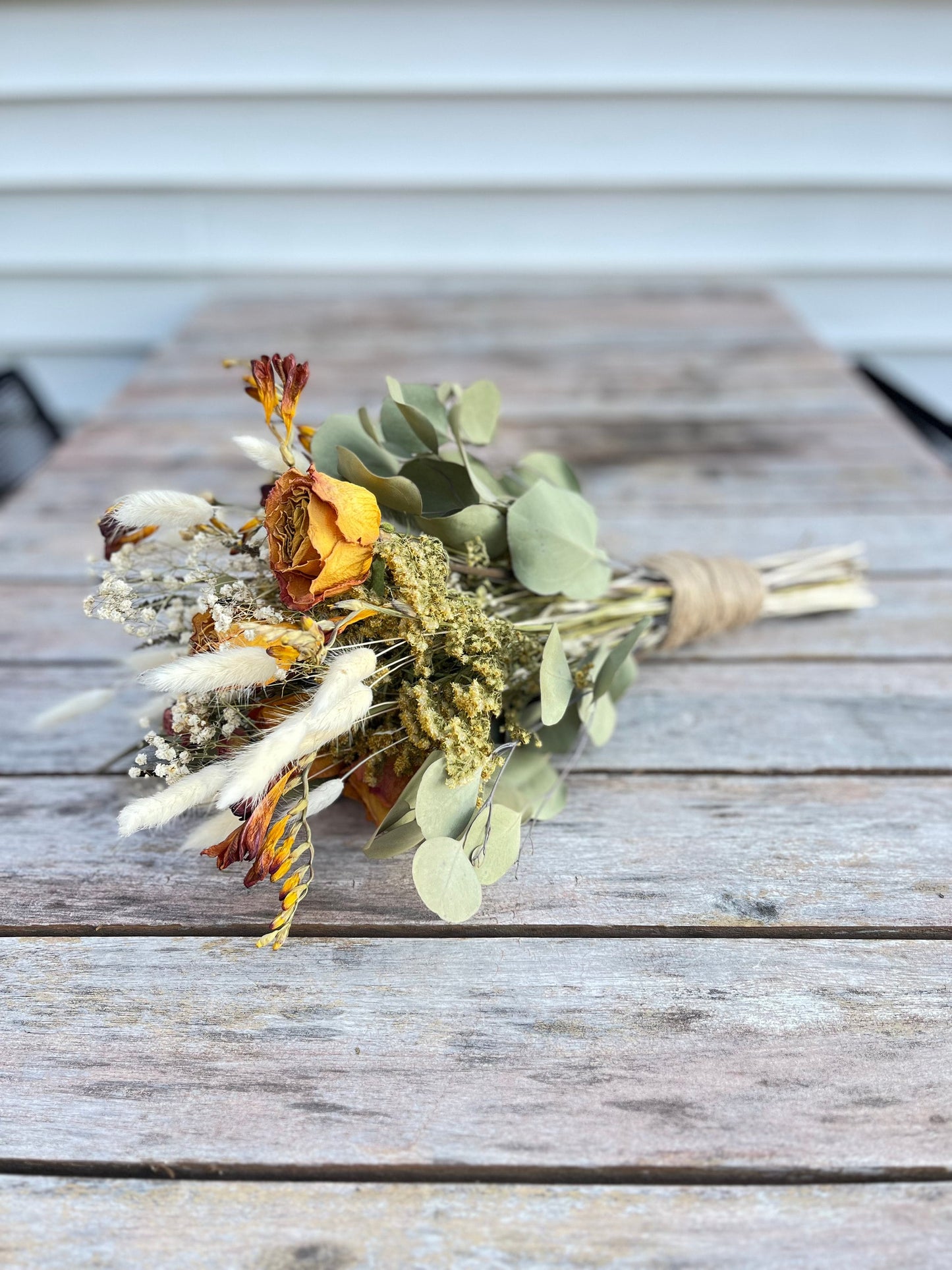 The Amber - Dried Flower Bouquet - Fall wedding decor