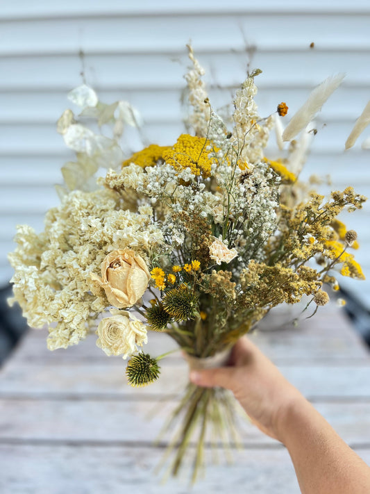 The Autumn Mist - Dried Flower Bouquet - Fall wedding decor