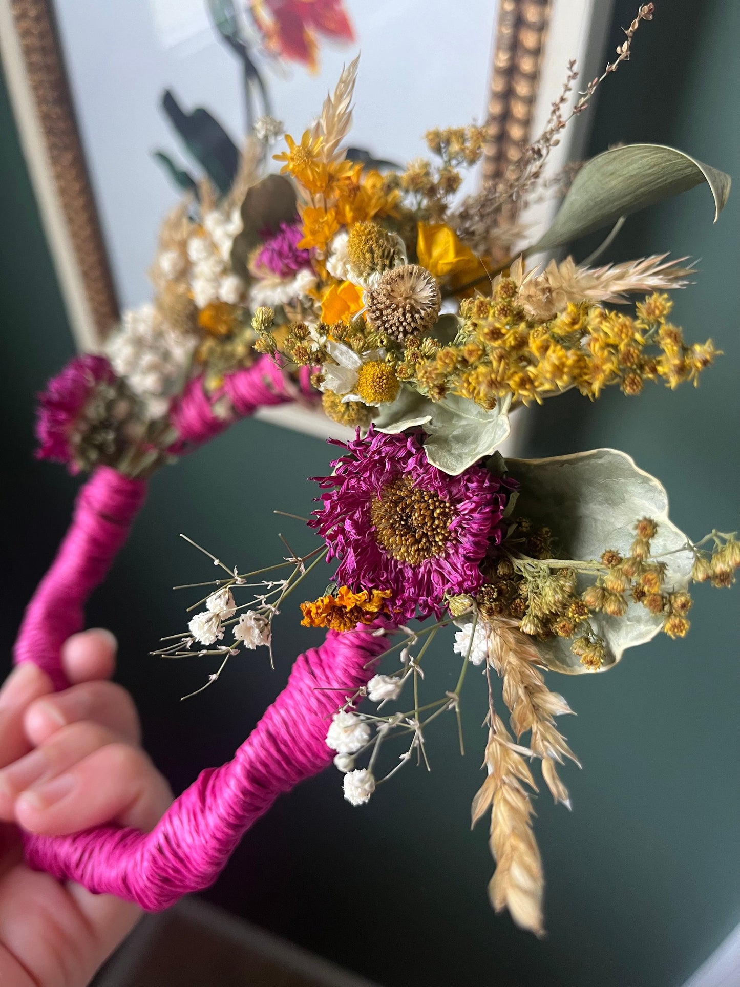 Dried Flower Candle Rings - mini wreath - dried flower home decor