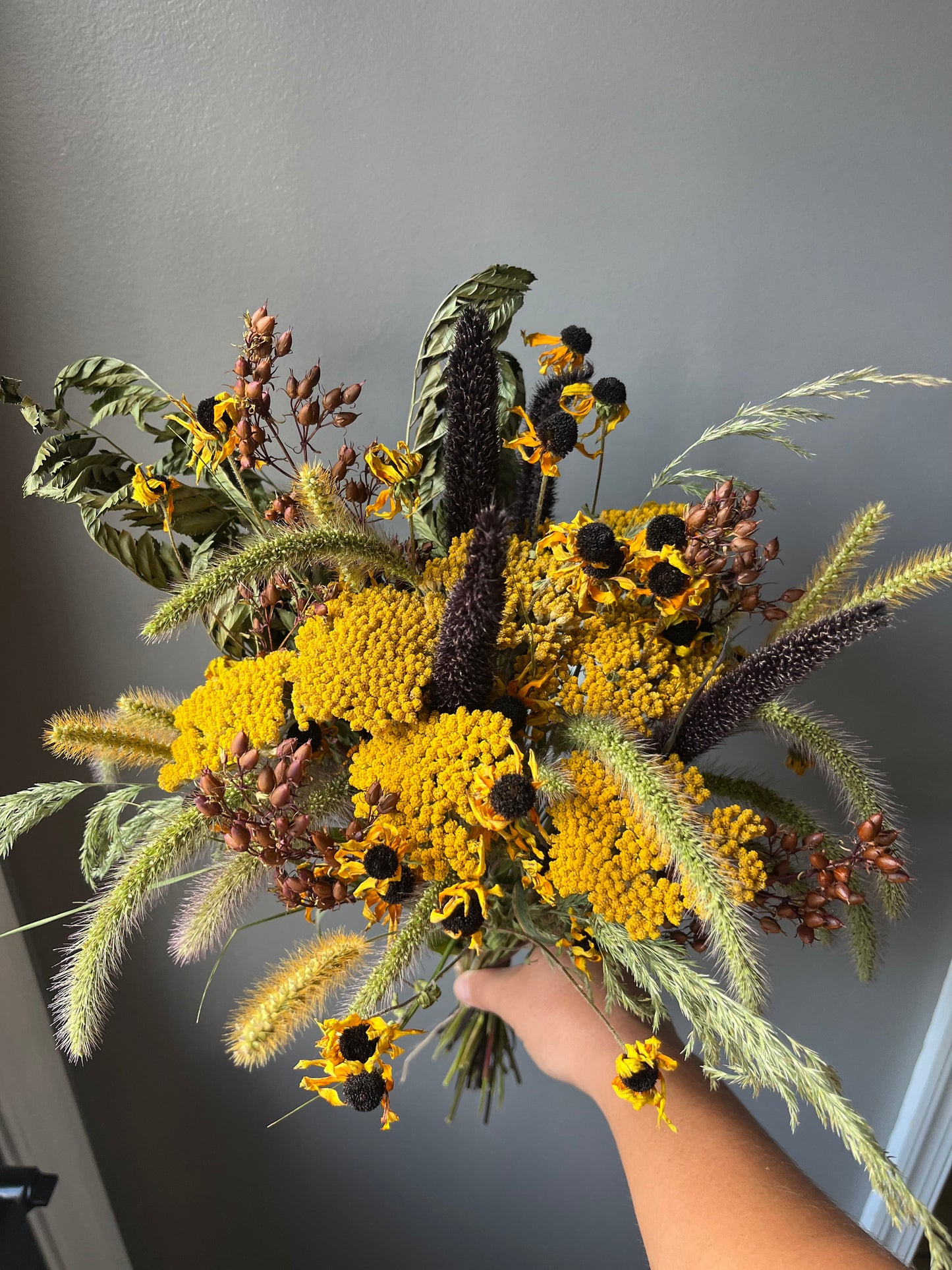 The Hannah - Dried Flower Bouquet - Fall Wedding