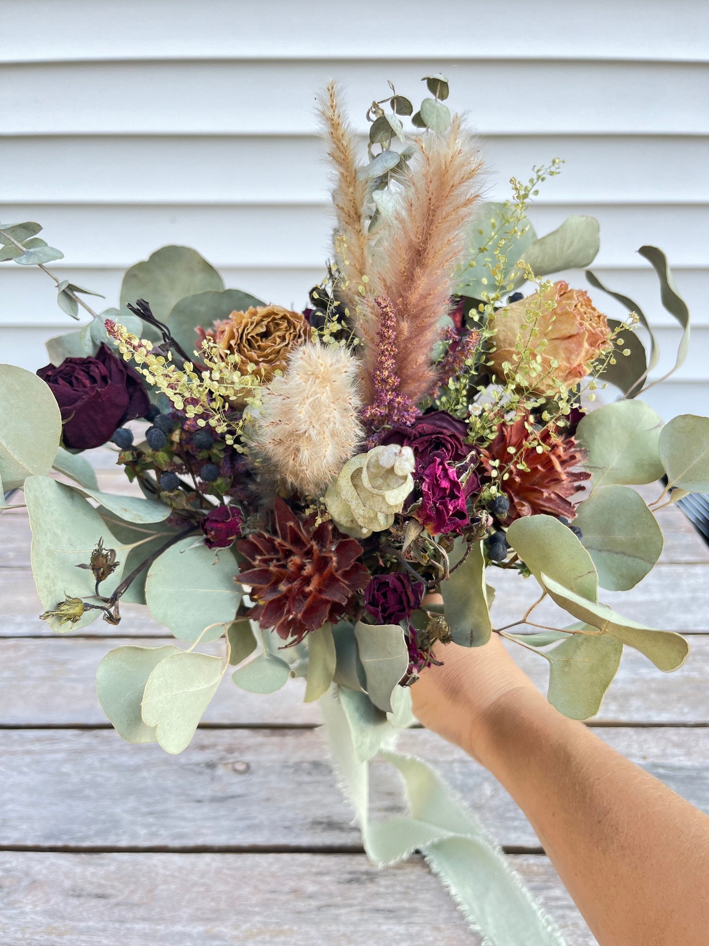 The Amethyst - Dried Flower Bouquet - wedding flowers bouquet and decor