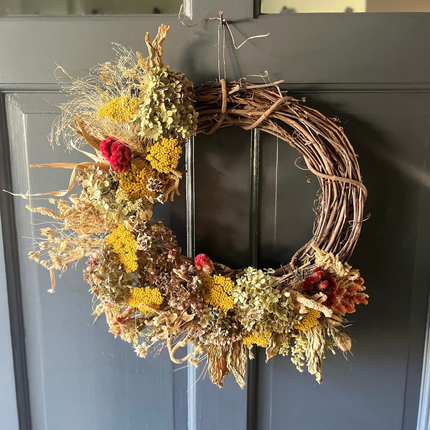 The Pumpkin Spice - Fall dried flowers wreath - wall art