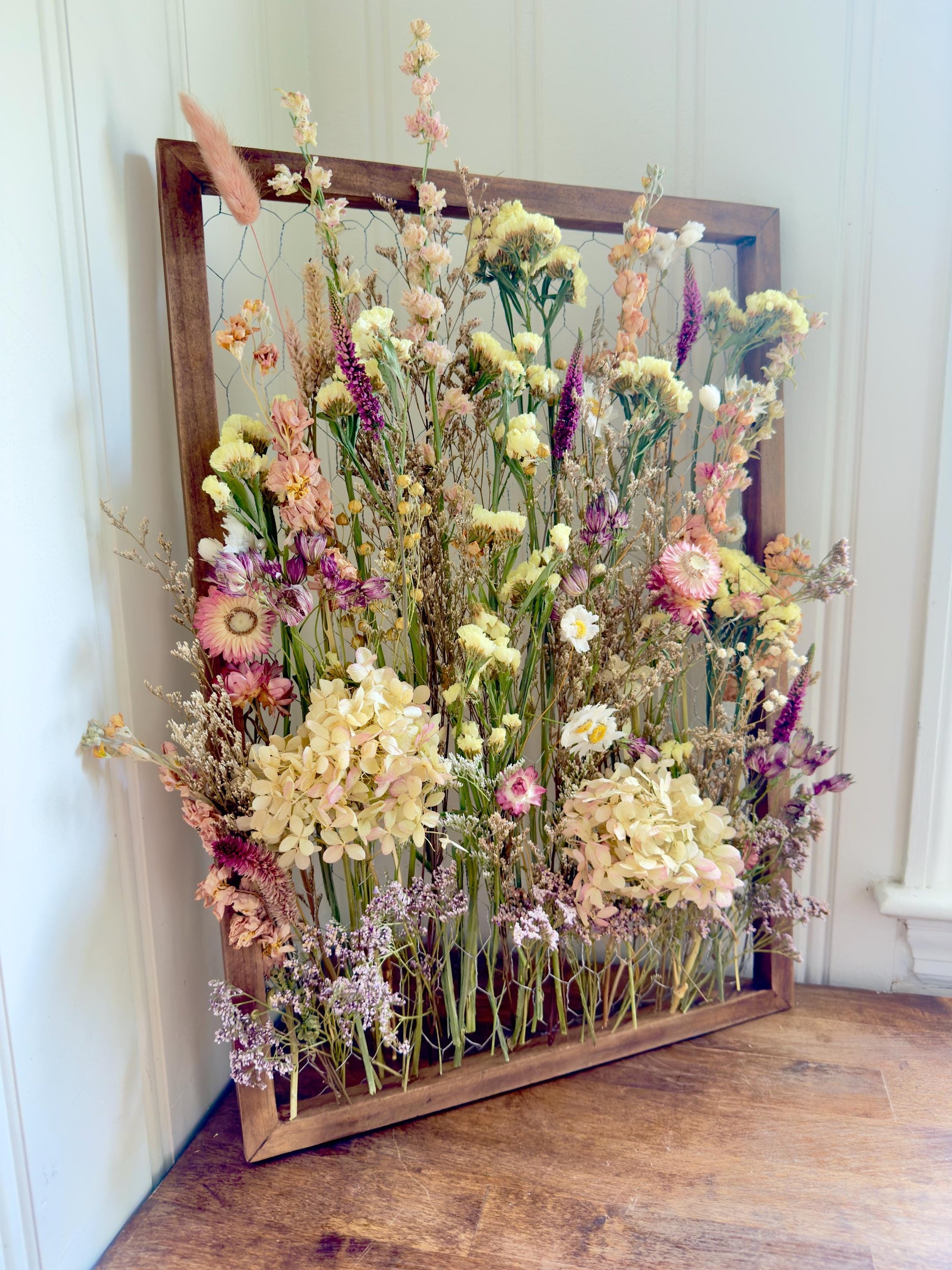 The Harvest - Botanical Frame - dried flowers wall art