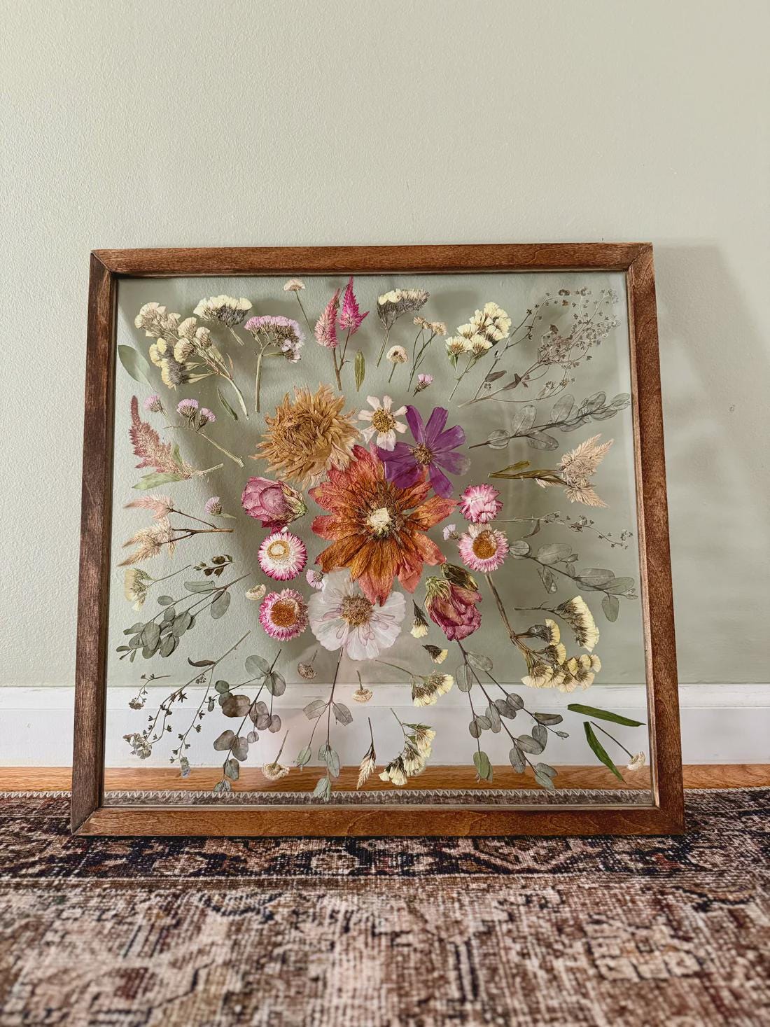 Custom Pressed Bouquet Frame - Preserved Wedding Bouquet - Floral Preservation