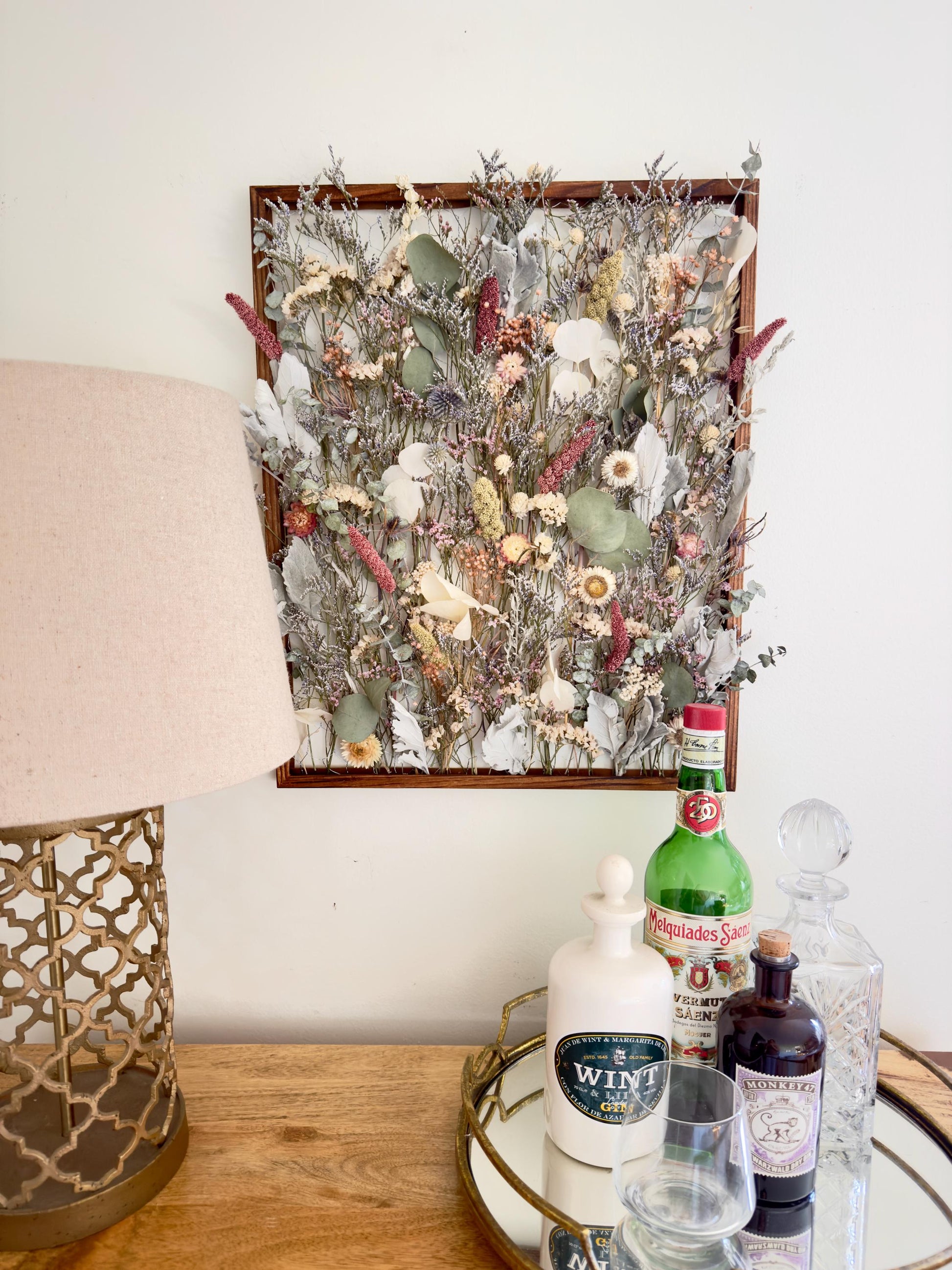 The Mauve - Botanical Frame - Dried Flowers Wall Art Decor