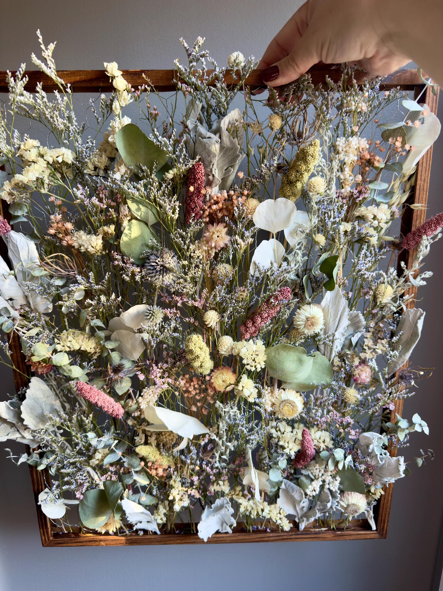 The Mauve - Botanical Frame - Dried Flowers Wall Art Decor