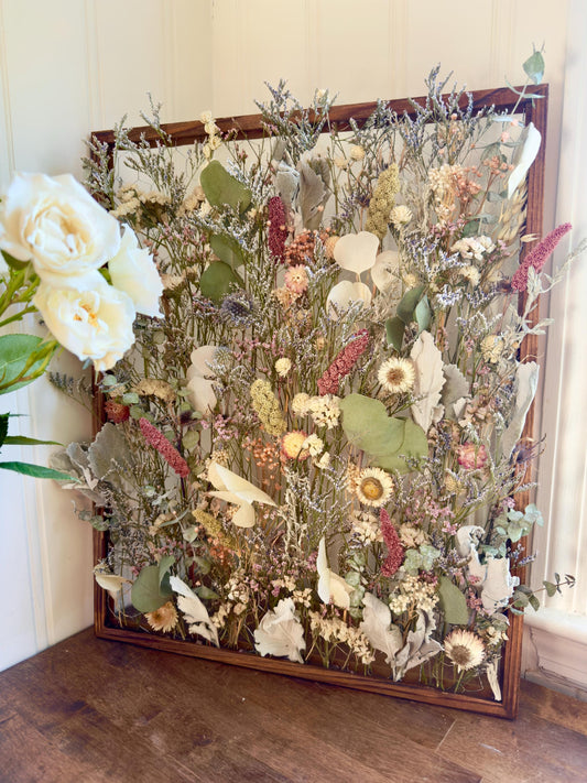 The Mauve - Botanical Frame - Dried Flowers Wall Art Decor