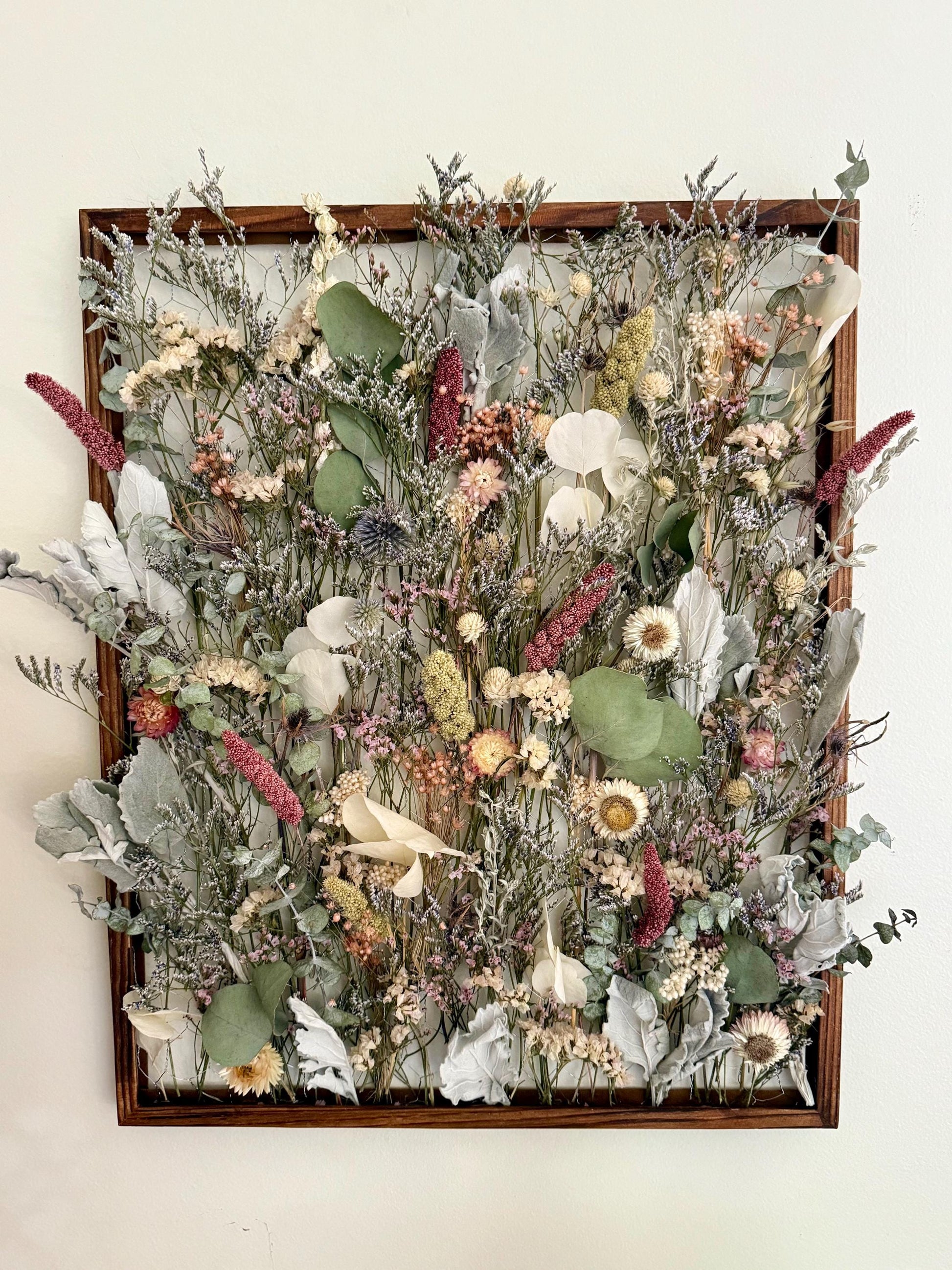 The Mauve - Botanical Frame - Dried Flowers Wall Art Decor