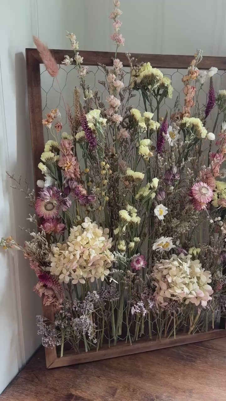 The Meadow - Botanical Frame - Dried Flowers Wall Art Decor